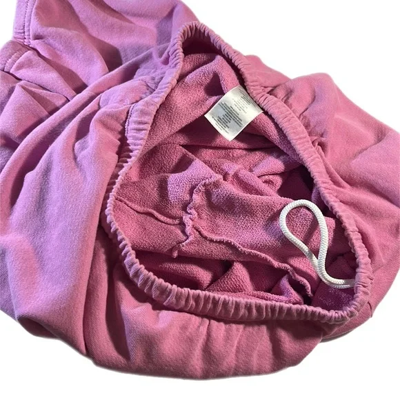 EUC FREECITY Life Nature Love Pink Love Dove French Terry 💯 Cotton Sweatpants L